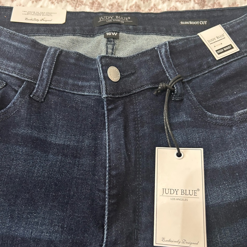 Judy Blue High Waist Slim BootCut Color Dk ST